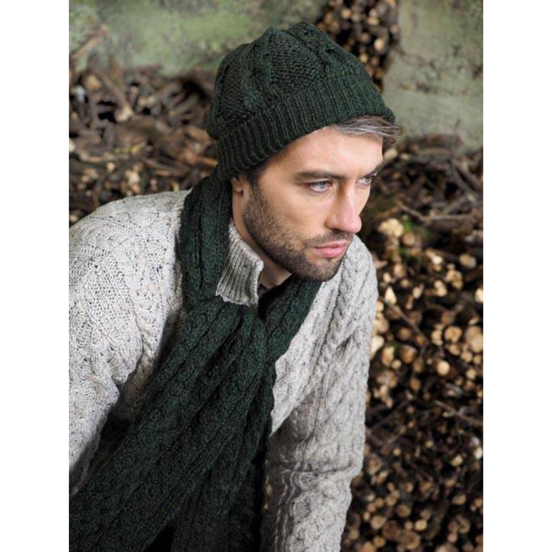 Merino Wool Honeycomb Hat Green